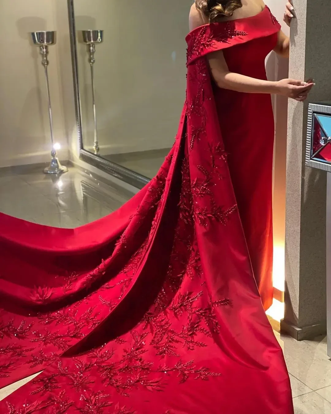 Women Formal Wear For Party - 맞춤형 발목 길이 시스 드레스 이브닝