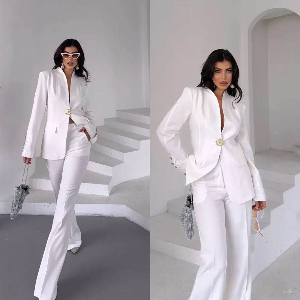 Women Formal Wear For Party - 맞춤형 패션 여성 웨딩 팬츠 수트