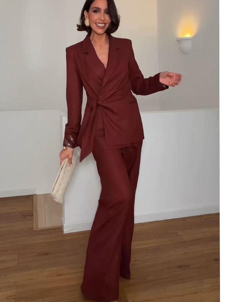 Women Formal Wear Pants - 패션 오피스룩 여성 블레이저 팬츠 수트