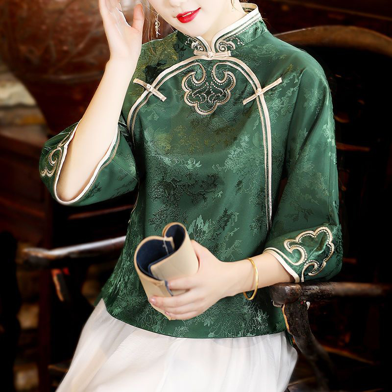 Women'S Formal Wear Suit - 중국 민족 스타일 자수 여성 셔츠