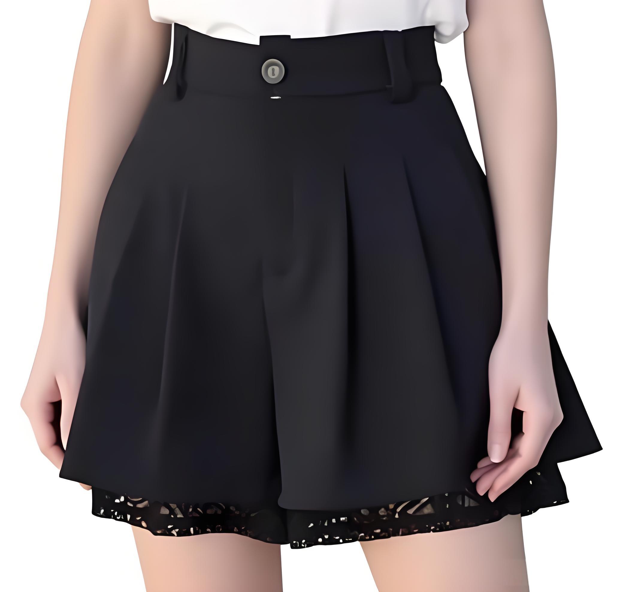 Women Formal Wear Pants - 여성 캐주얼 하이웨이스트 테일러드 트라우저 퀼로트