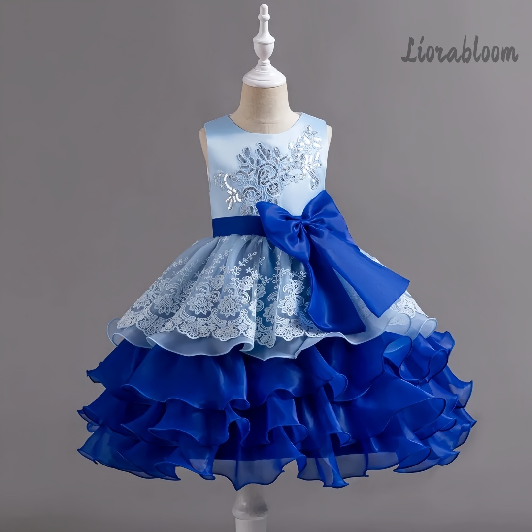Women Formal Wear For Party - 큰 리본이 달린 소녀용 드레스 민소매