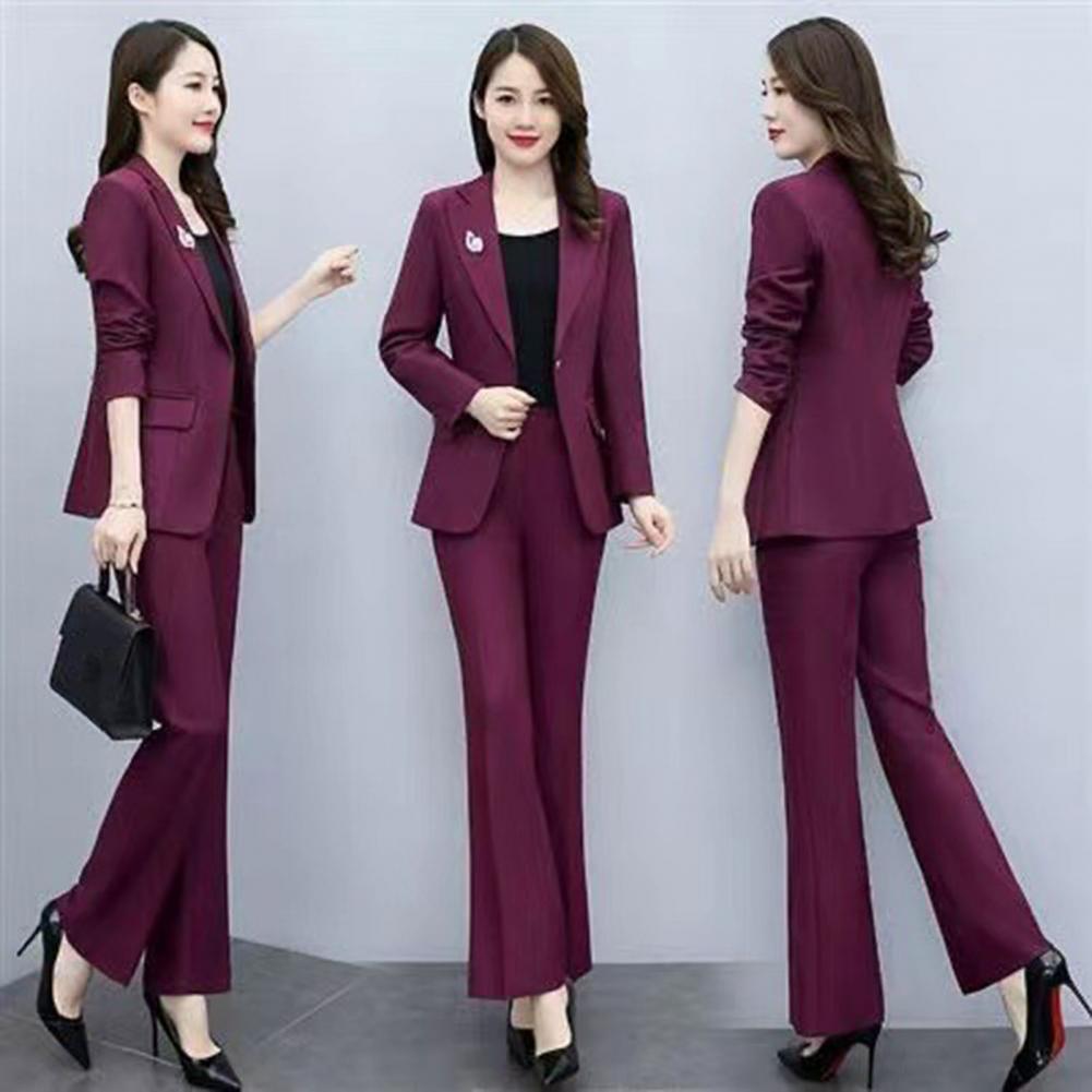 Women Formal Wear Pants - 2피스/세트 여성 정장 코트 팬츠 세트