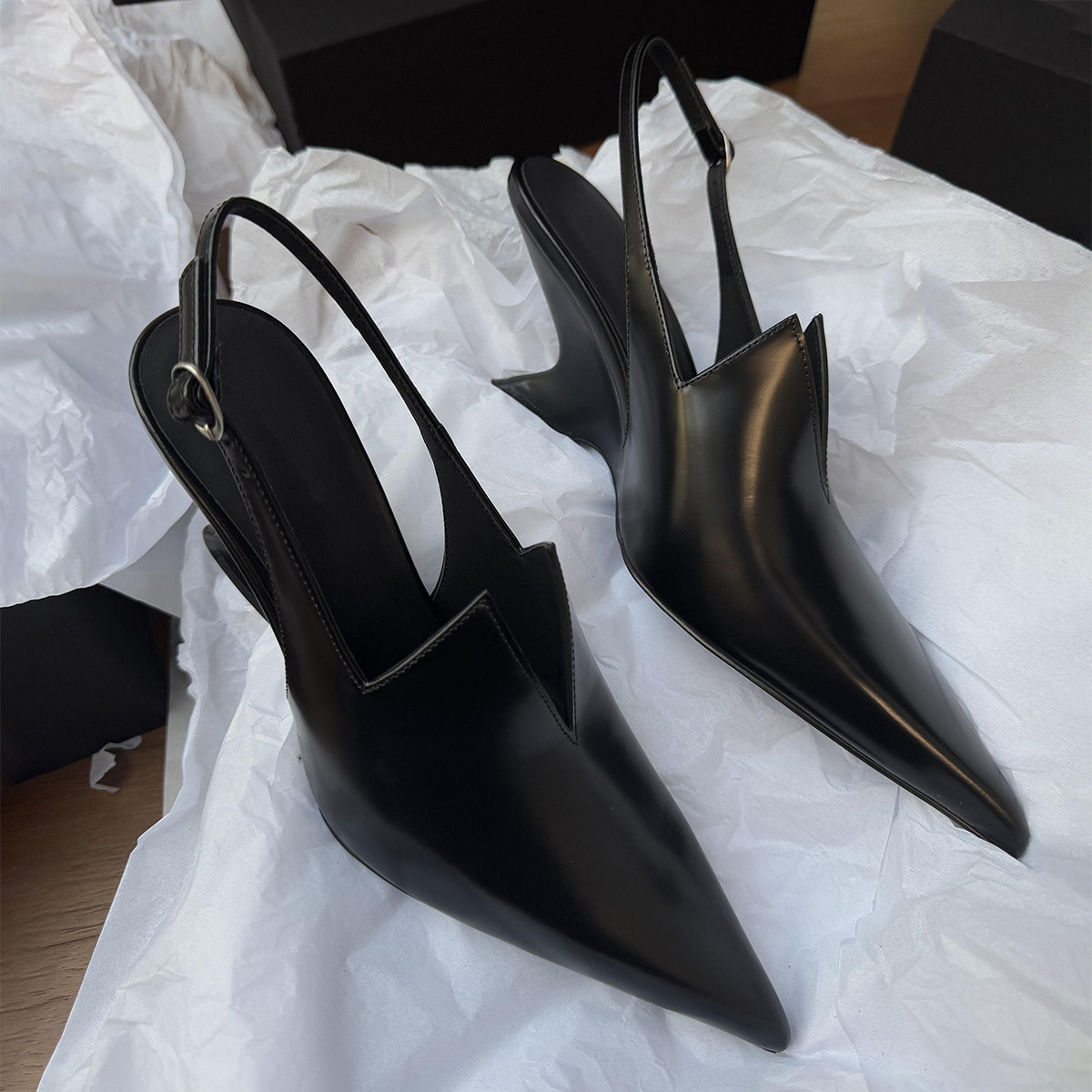여성용 V 프론트 컷 슬링백 펌프스, 광택 있는 윗부분 - Formal Women Daily Wear Sandals 리뷰 및 가격