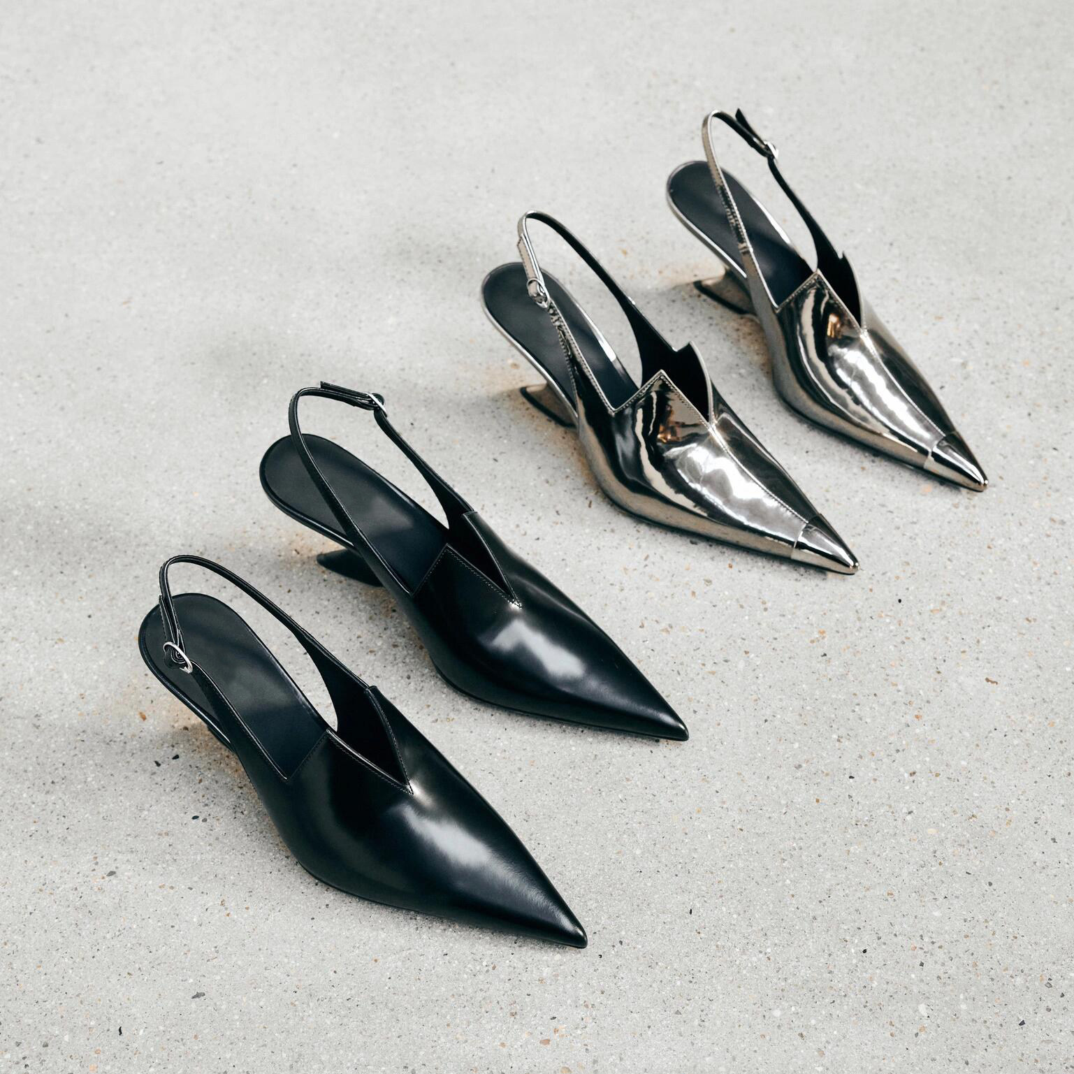 여성용 V 프론트 컷 슬링백 펌프스, 광택 있는 윗부분 - Formal Women Daily Wear Sandals 리뷰 및 가격