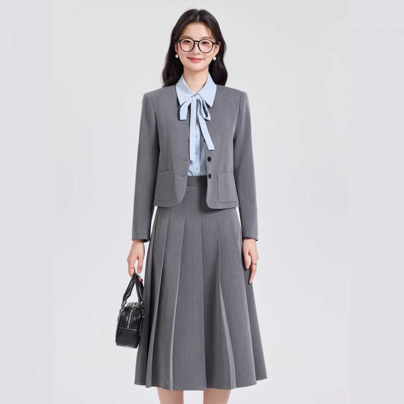 여성용 회색 숏 수트 세트, 전문적인 정장, 공무원 출 - Women Formal Wear Interview 리뷰 및 가격
