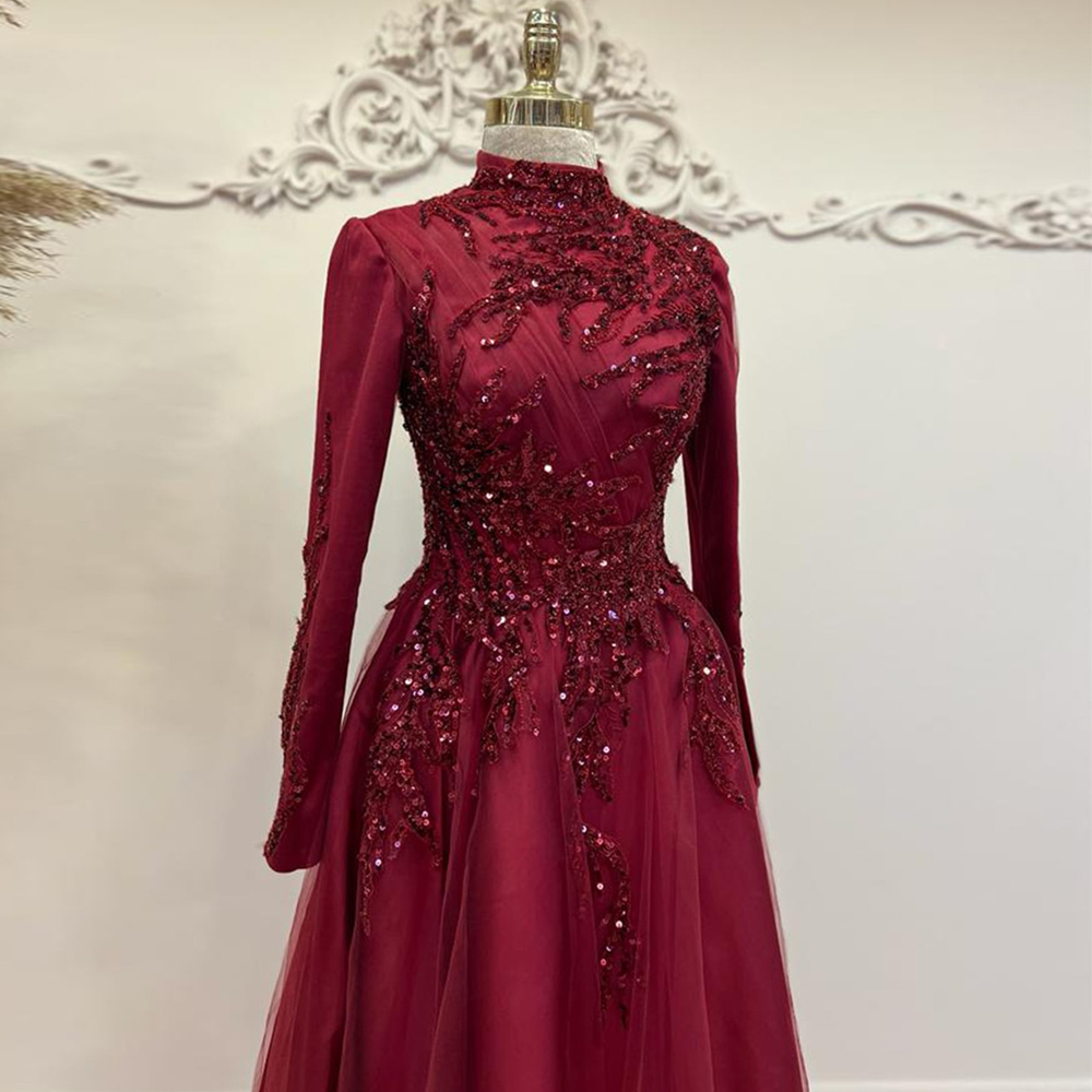 여성용 비즈 발목 길이 A 라인 무도회 원피스, 하이  - Women Formal Wear For Party 리뷰 및 가격