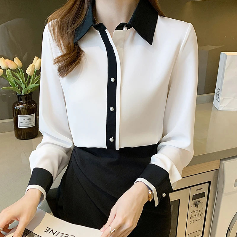 여성용 화이트 쉬폰 셔츠 한국 스타일 싱글 브레스티드  - Women'S Formal Wear Suit 리뷰 및 가격