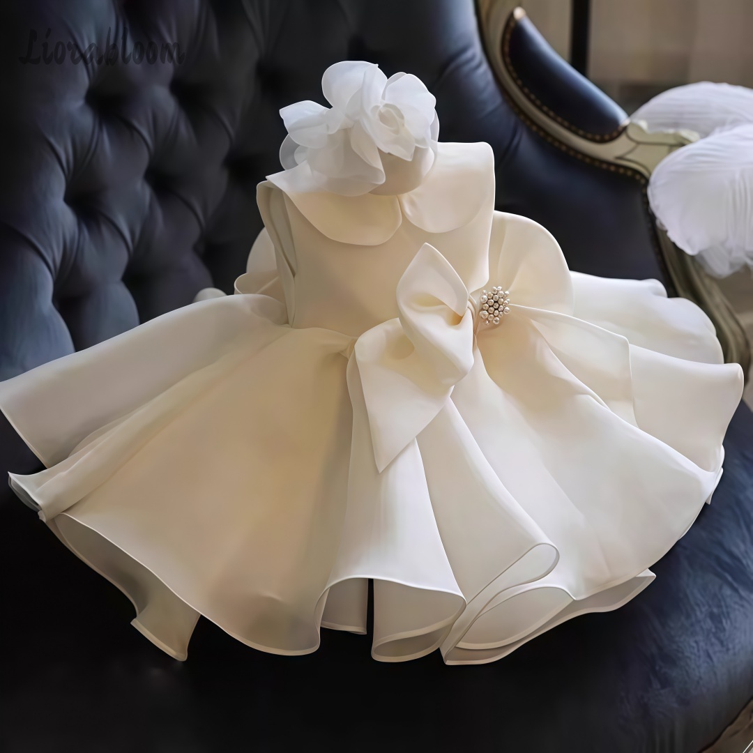 화이트 진주 장식 드레스 웨딩 플라워 걸 드레스 화이트 - Women Formal Wear For Party 리뷰 및 가격