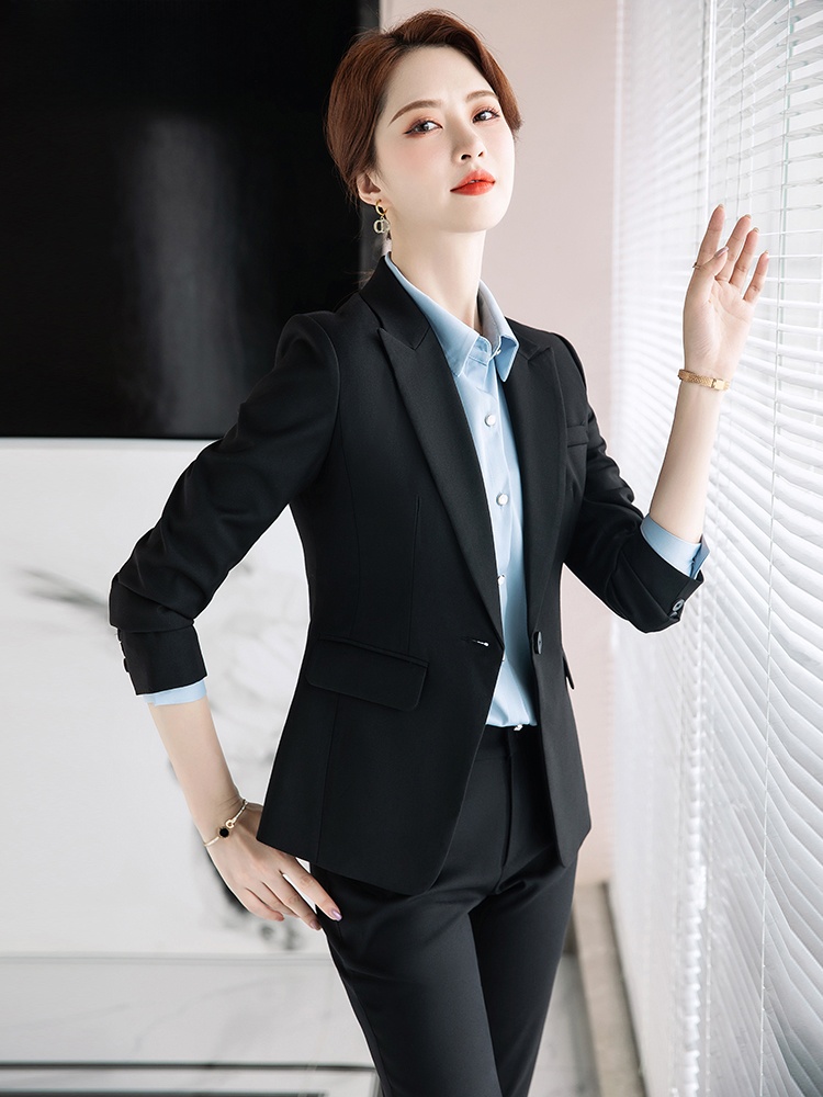 여성용 그레이 정장 세트 봄 가을 고급 호텔 관리자 작 - Women Formal Wear Interview 리뷰 및 가격