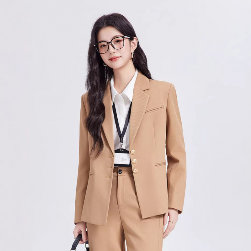 카키색 여성 정장 세트, 고급스럽고 캐주얼한 비즈니스  - Women Formal Wear Interview 리뷰 및 가격