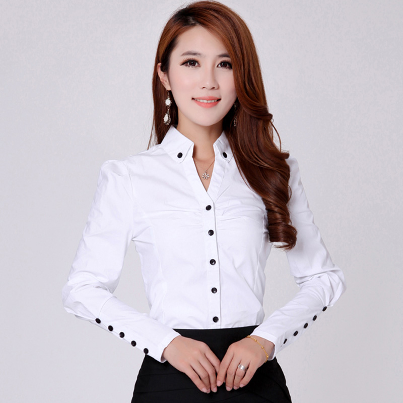 봄과 가을 새로운 여성 긴 소매 작업복 흰색 셔츠 한국 - Women'S Formal Wear Suit 리뷰 및 가격